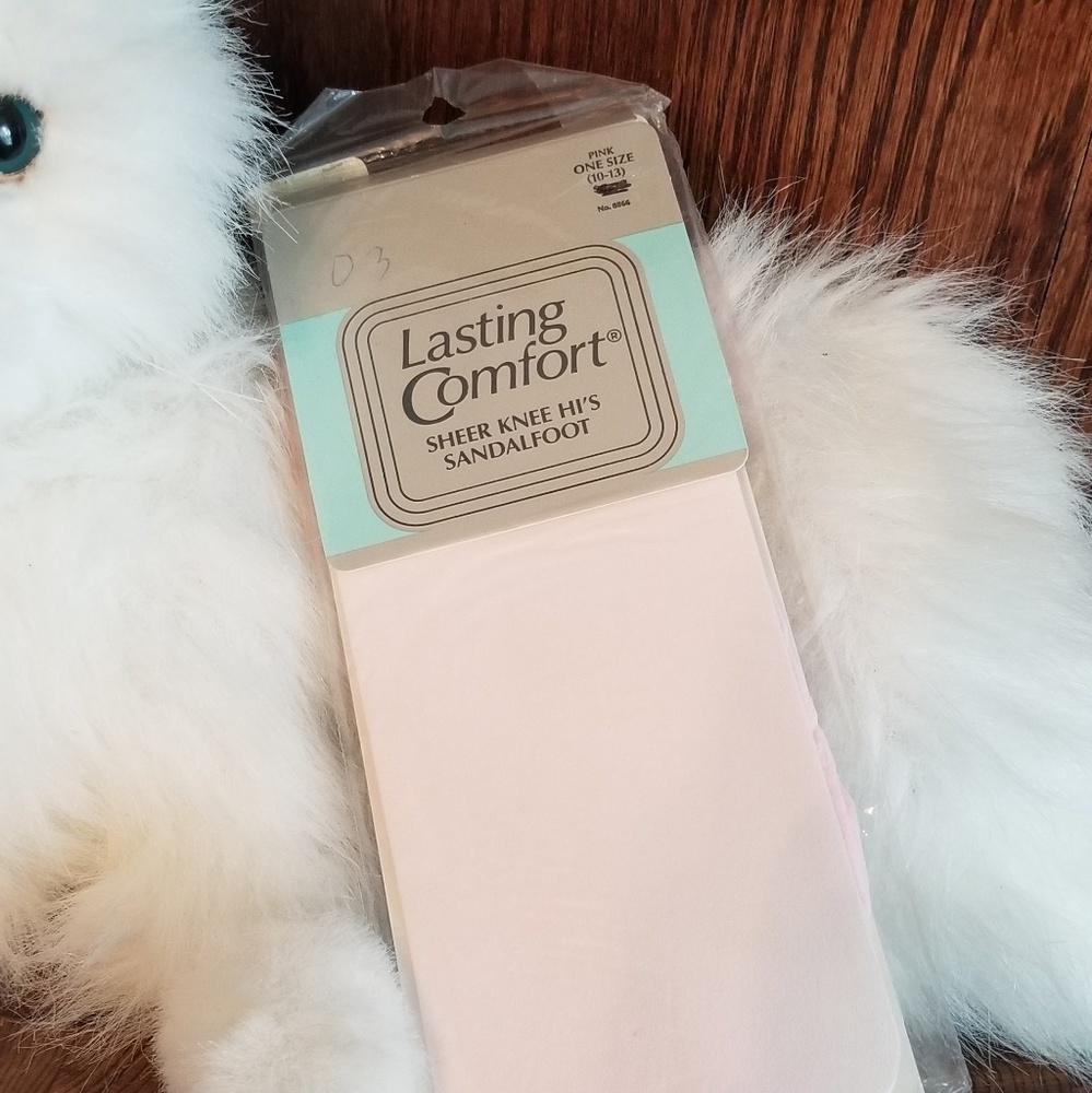 NWT Lasting Comfort pink knee high